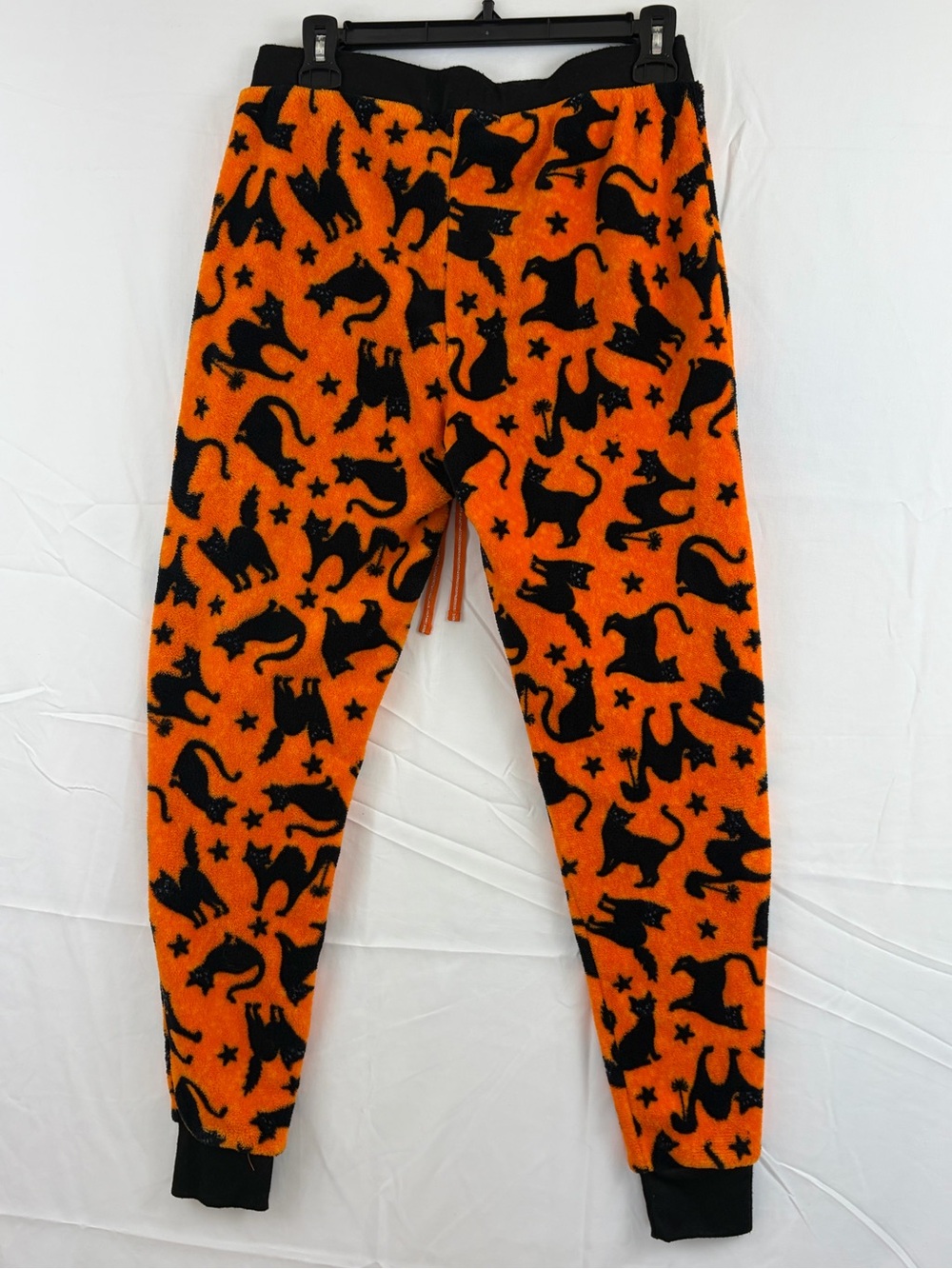 2 pc. Pillow Talk womans Halloween Black Cat Pajama Pants Orange M Sleep Shorts - Picture 4 of 10